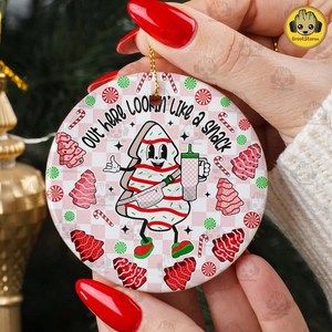 Pink Christmas Tree Cakes Ornament Out Here Looking Like A Snack Ornament